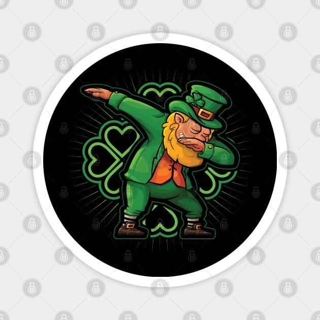 Dabbing Leprechaun Funny Dab St Patricks Day Magnet by aneisha